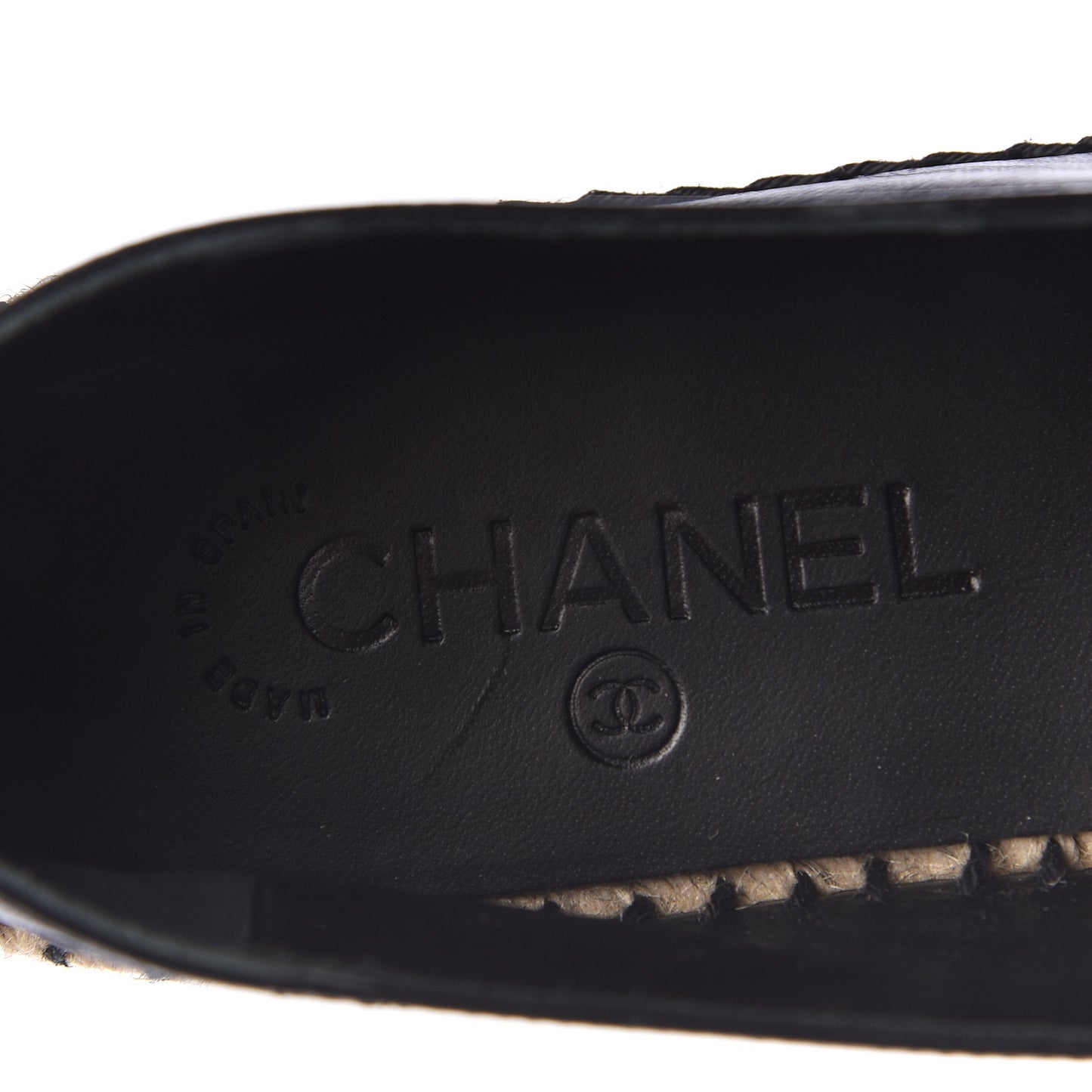 Lambskin Quilted CC Espadrilles 40 Black