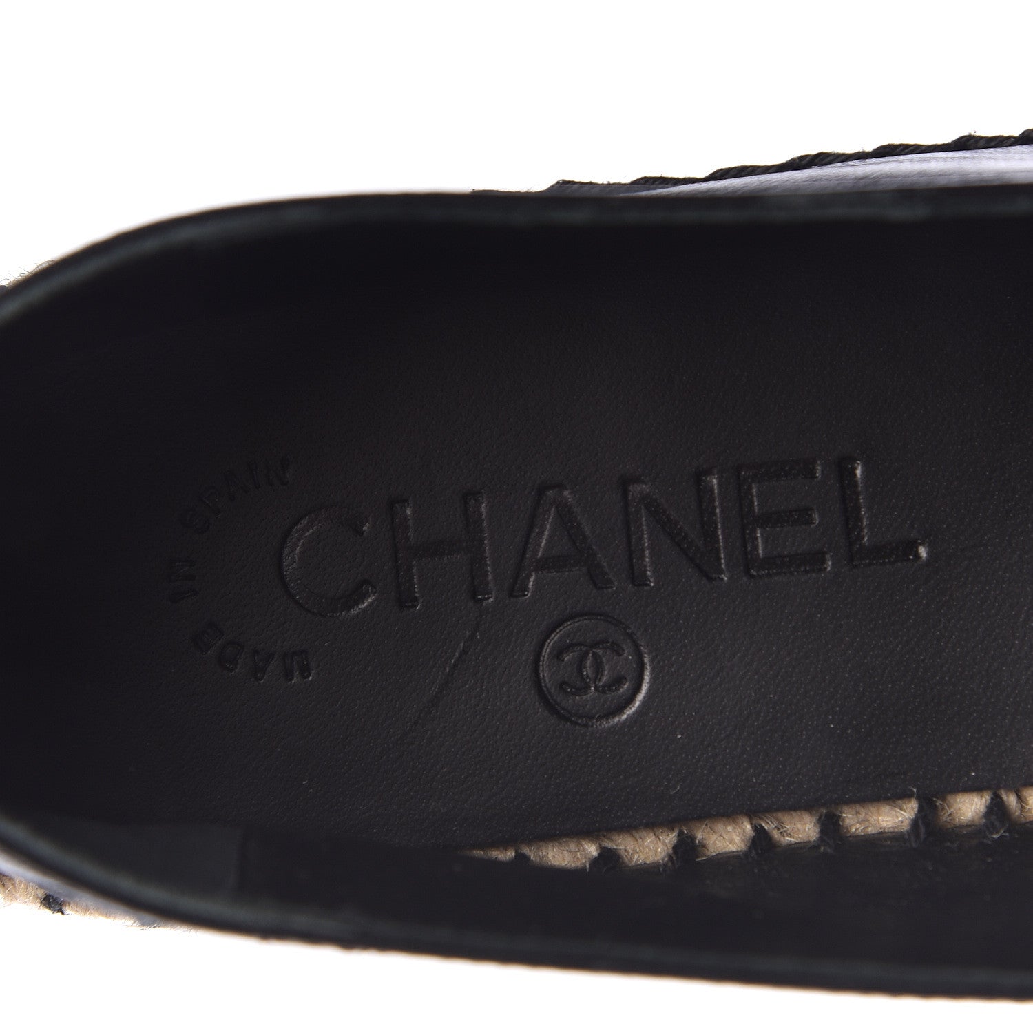 Chanel Lambskin Quilted CC Espadrilles 40 Black 9 of 11