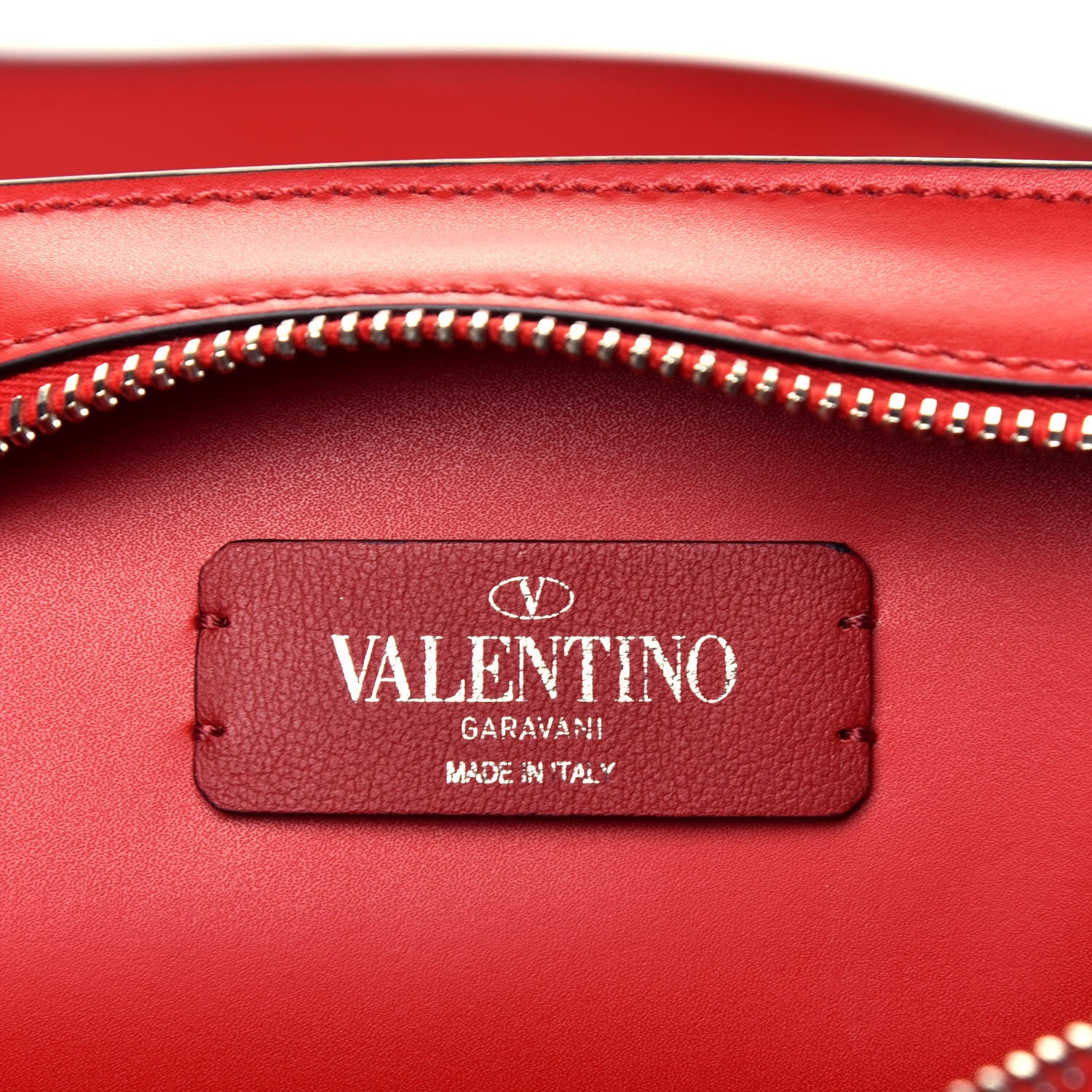 Valentino Garavani Calfskin Mens VLTN Belt Bag Pure Red Black 6 of 9