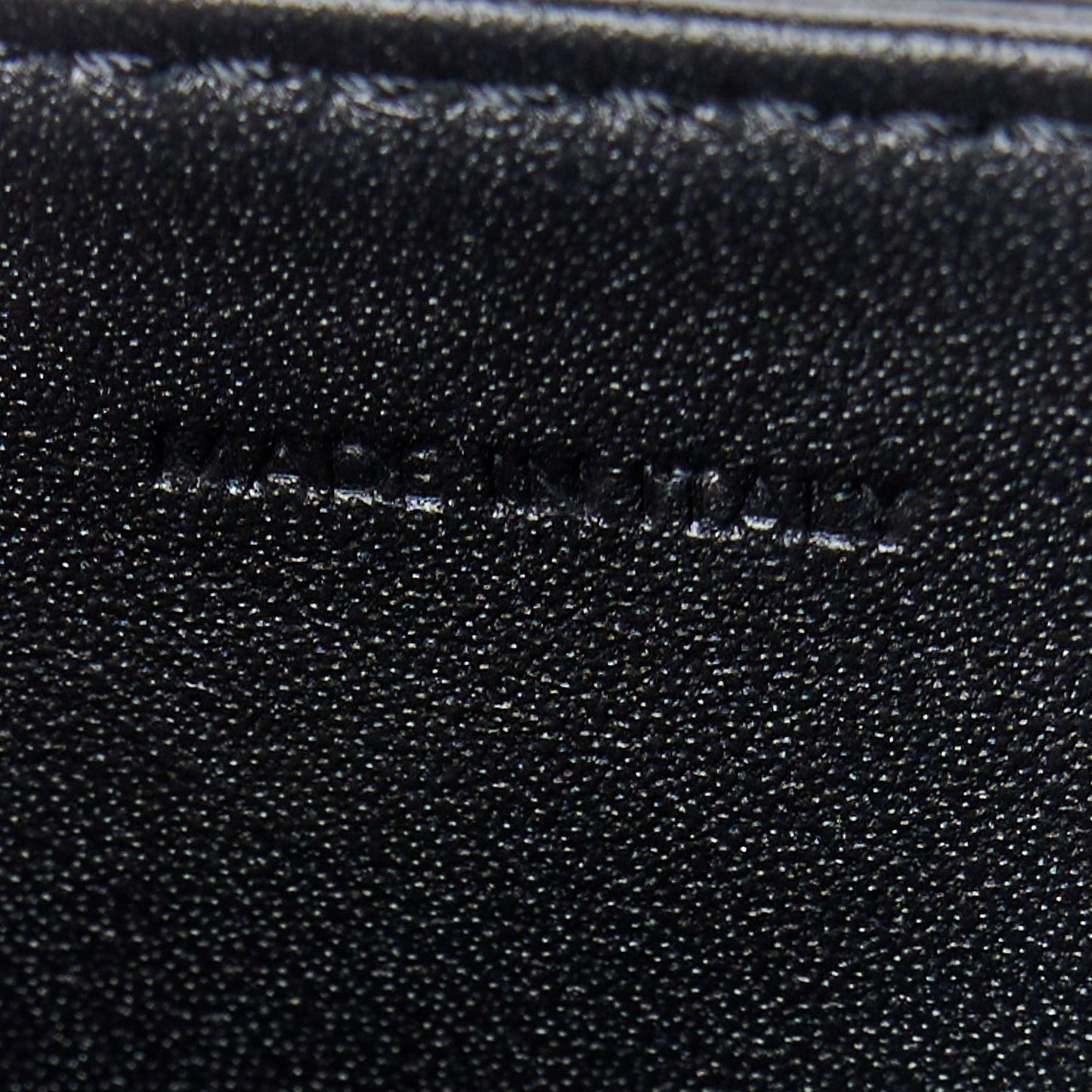 Satinated Calfskin Mini 16 Top Handle Bag Black