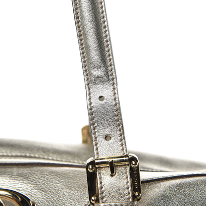 Gucci Metallic Calfskin Large Britt Boston Gold 13 of 15