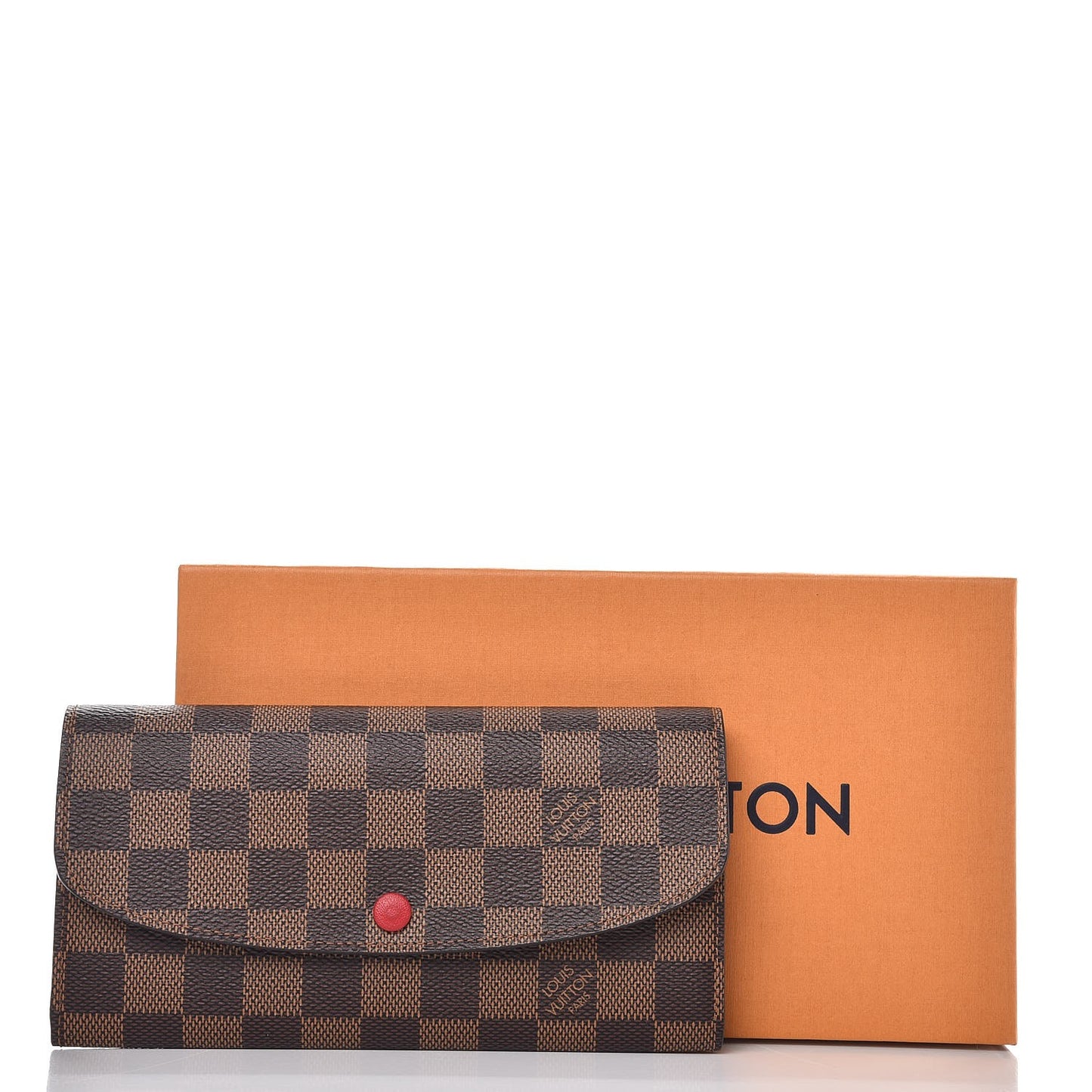 Damier Ebene Emilie Wallet Red