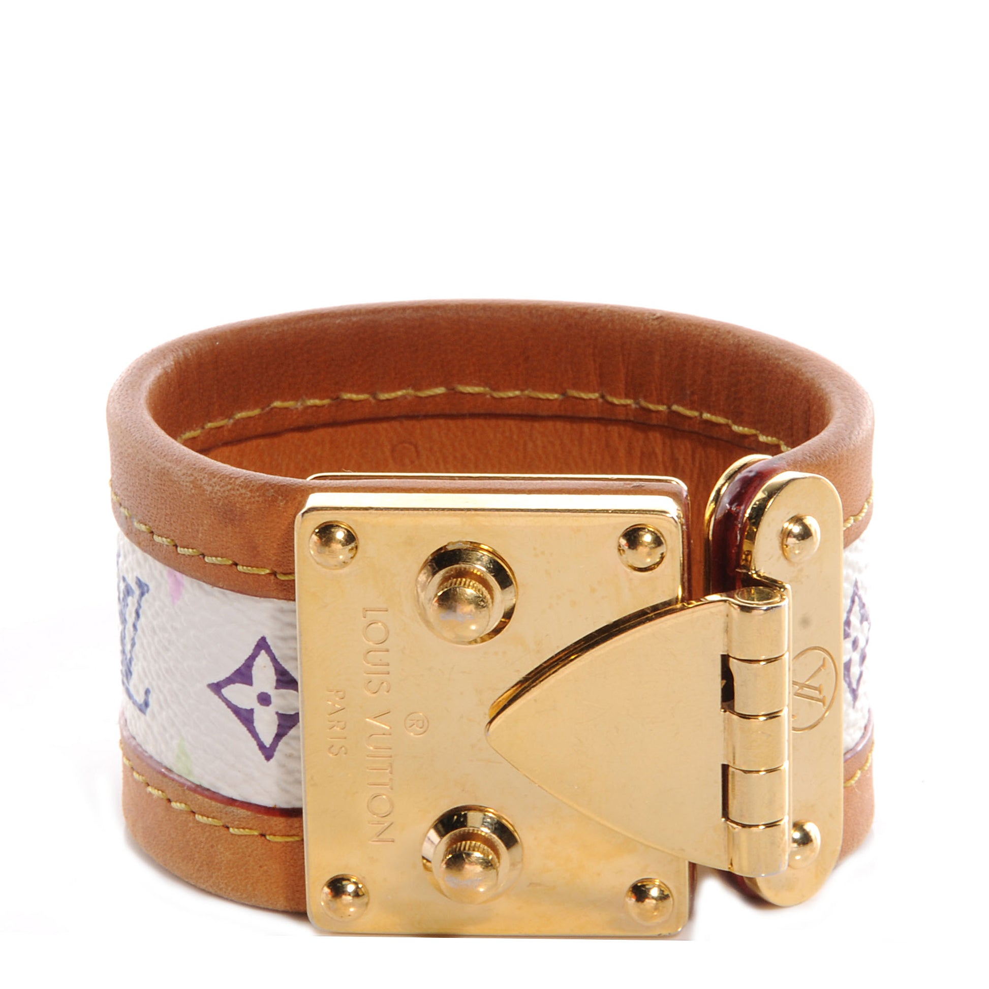 Louis Vuitton Monogram Multicolor S Lock Bracelet White Small 1 of 7