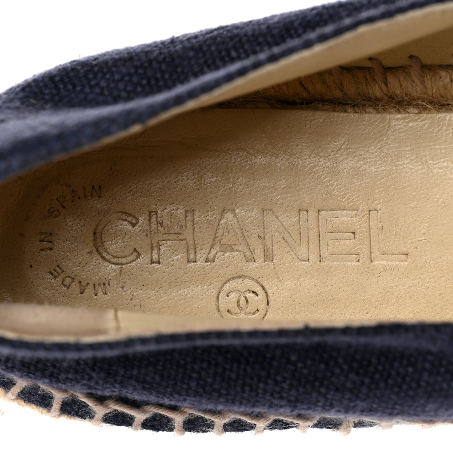 Denim Toile CC Espadrilles 39 Navy Black