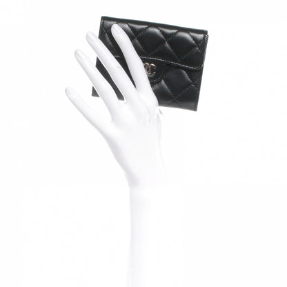 Chanel Lambskin Quilted Small Compact Wallet Black 2 of 10