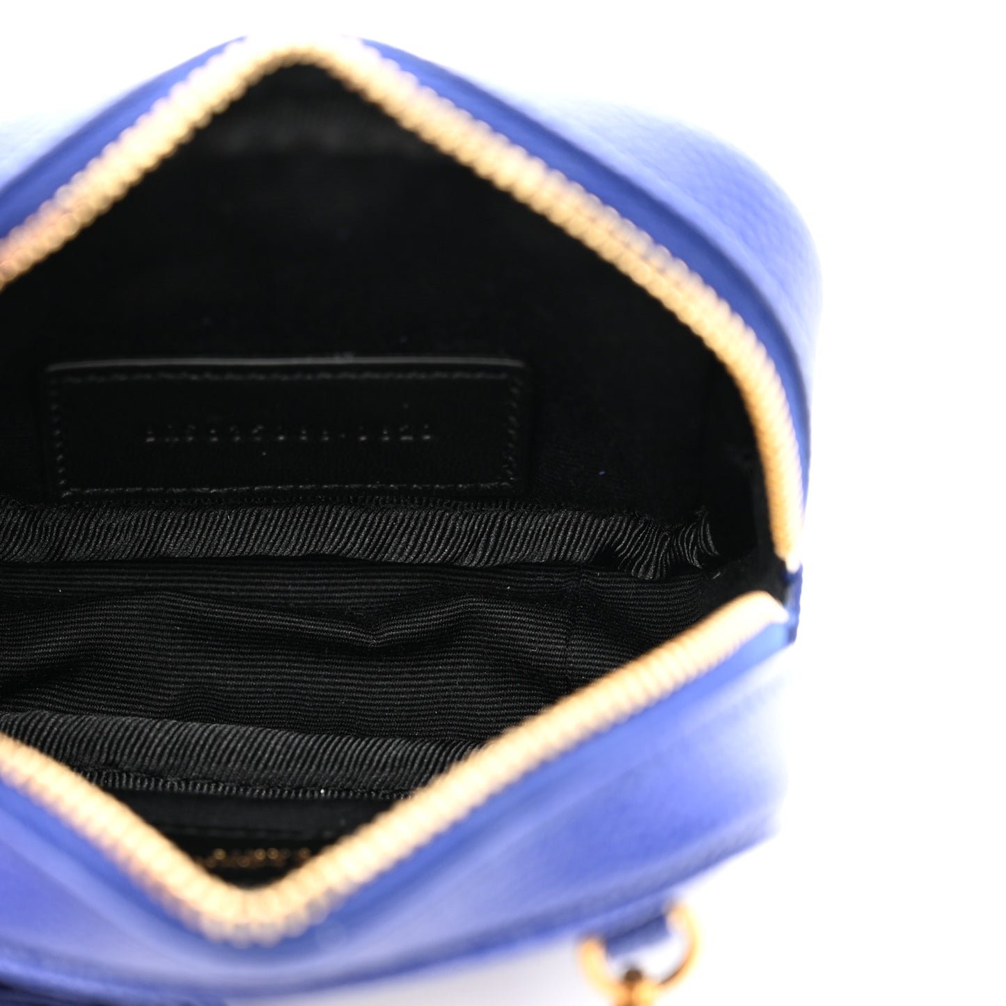 Grain De Poudre Matelasse Monogram Baby Lou Camera Bag Sapphire Blue