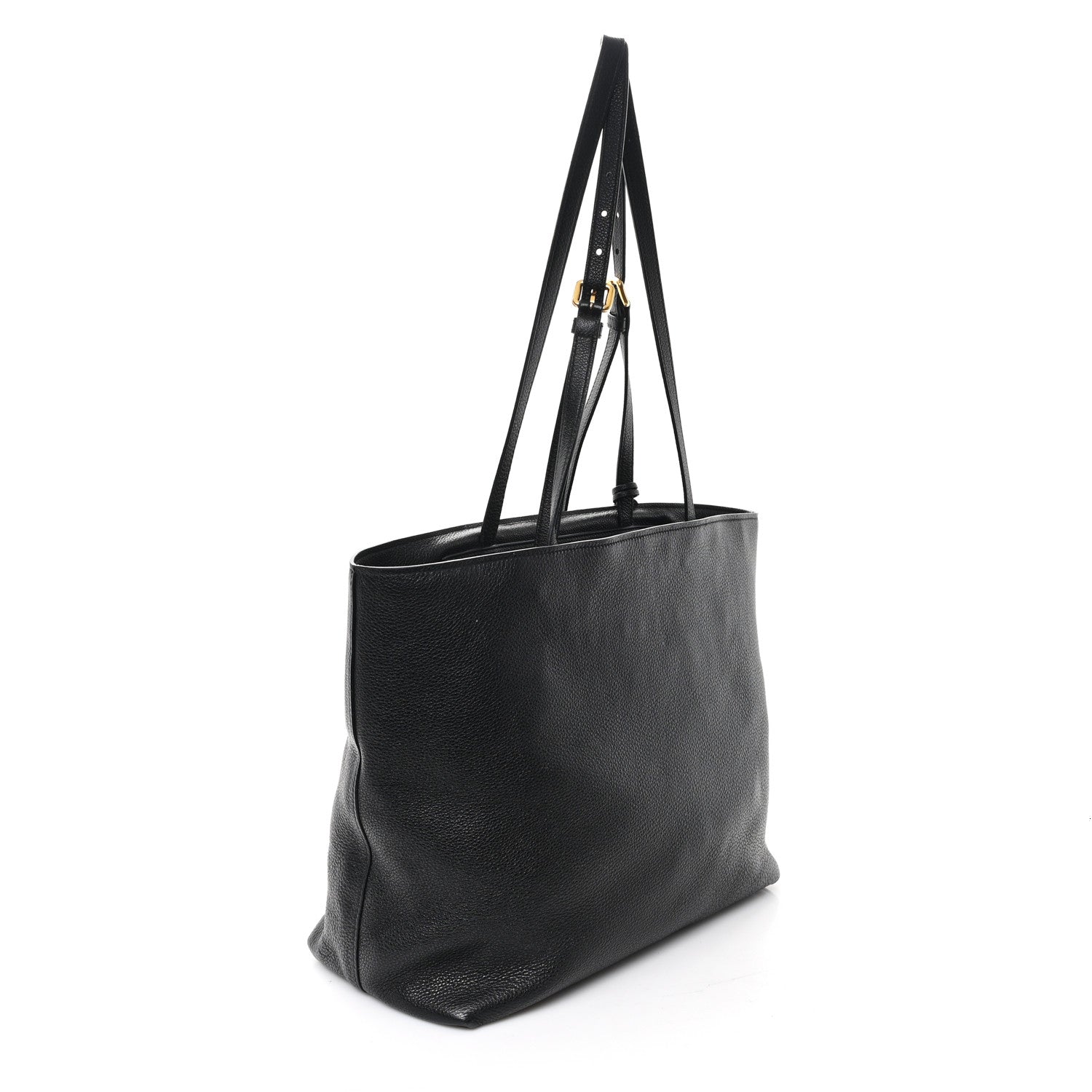 Prada Vitello Daino Pocket Shopping Tote Black 2 of 10