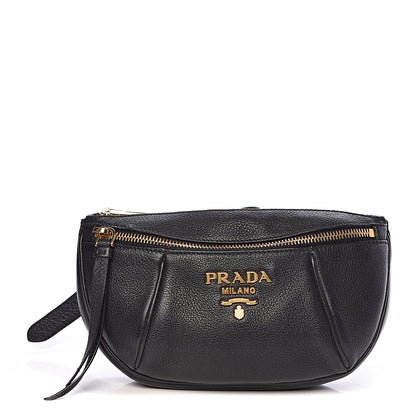 Prada Vitello Daino Small Belt Bag Black 1 of 11