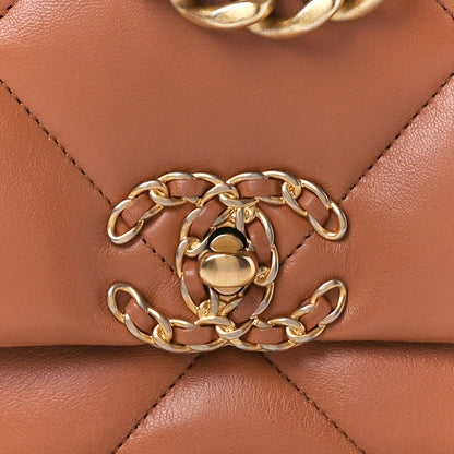 Chanel Lambskin Quilted Medium Chanel 19 Flap Brown 8 of 11