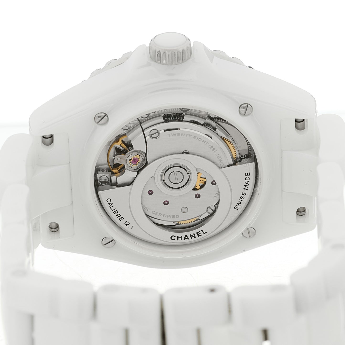 Stainless Steel Ceramic 38mm J12 Automatic Watch White