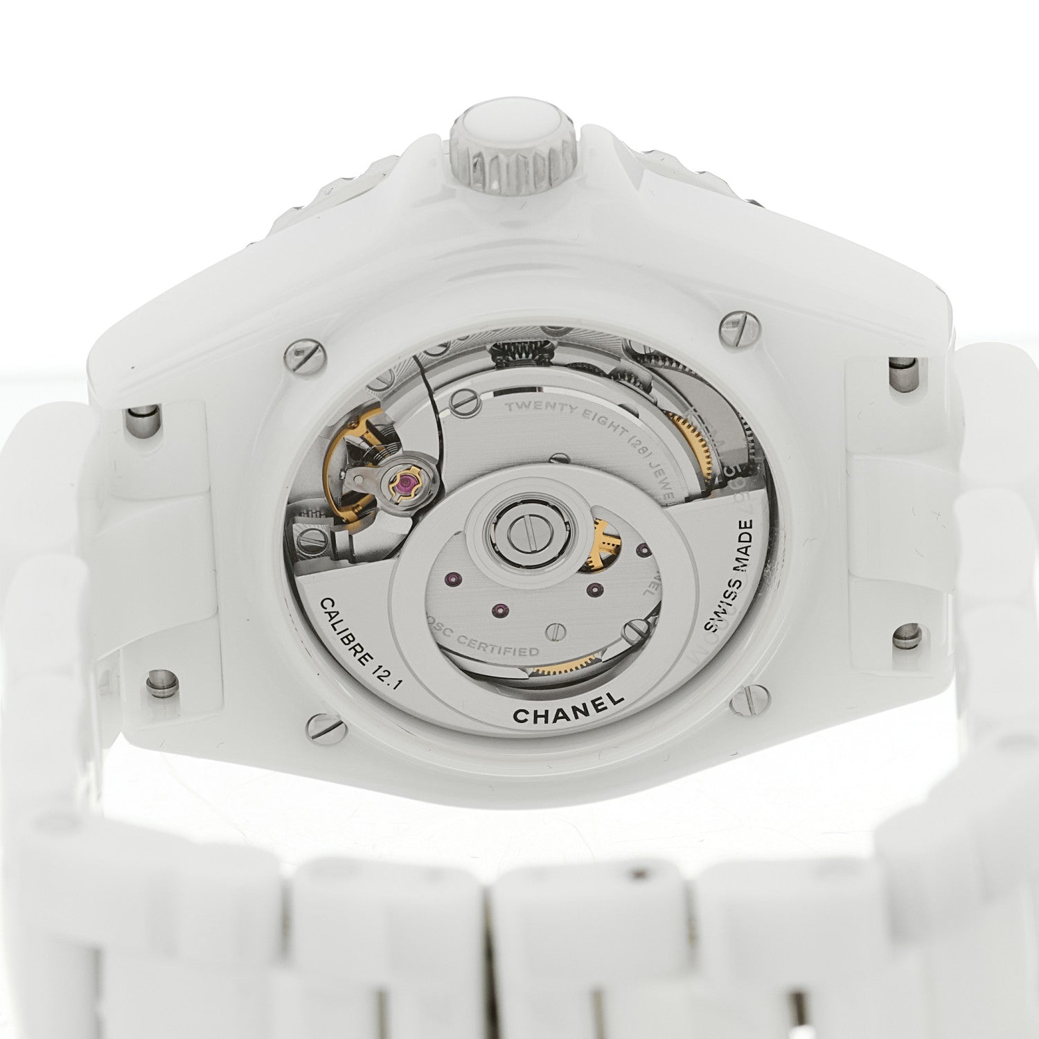 Chanel Stainless Steel Ceramic 38mm J12 Automatic Watch White 4 of 4