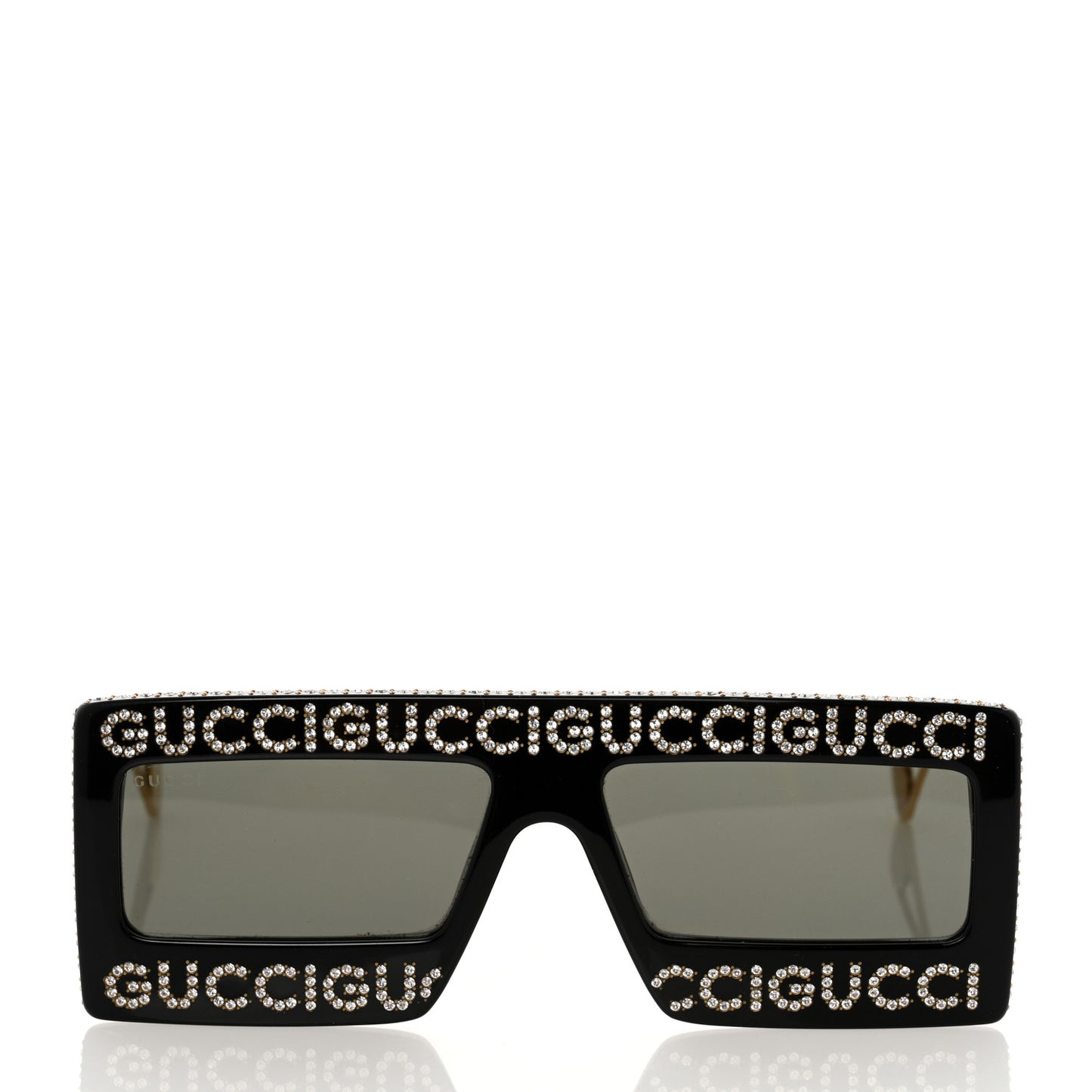 Acetate Crystal Mask-Frame Sunglasses GG0431S Black