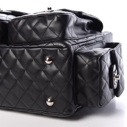 Chanel Calfskin Quilted Large Cambon Multipocket Reporter Black White 9 of 9