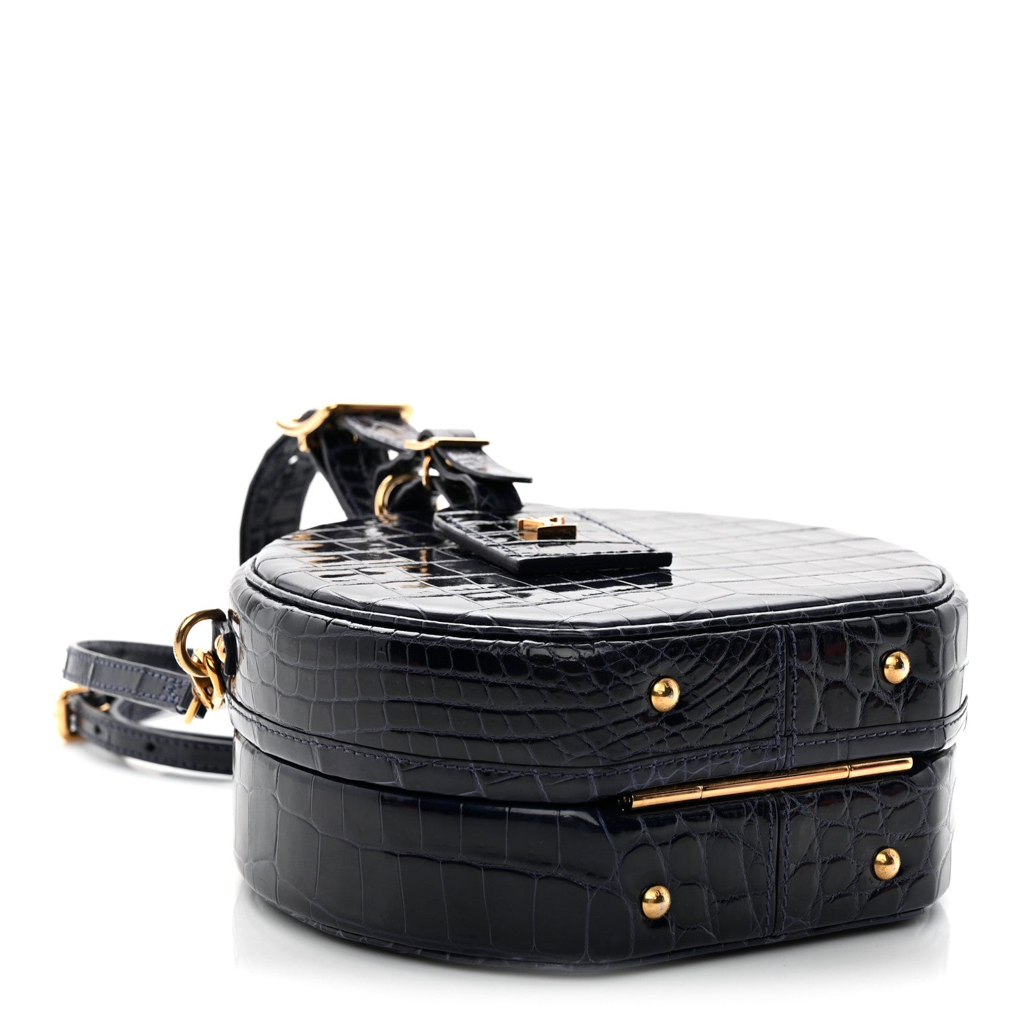 Louis Vuitton Crocodile Petite Boite Chapeau Navy 4 of 9