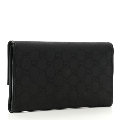 Gucci Monogram Nylon Continental Wallet Black 3 of 10