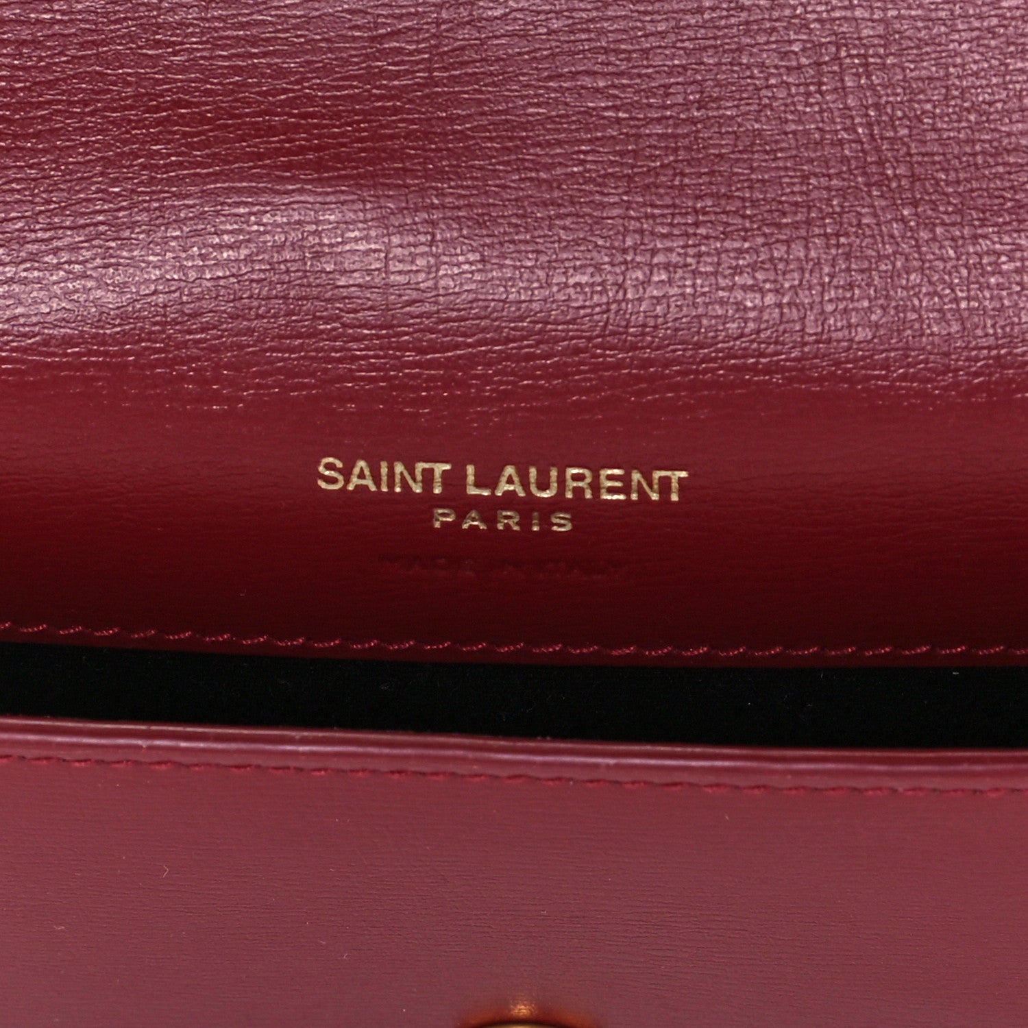 Saint Laurent Smooth Calfskin Monogram Phone Holder Crossbody Opyum Red 8 of 11