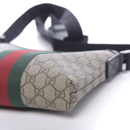 Gucci GG Supreme Monogram Web Messenger Bag Black 10 of 10