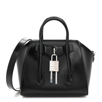 Givenchy Box Calfskin Mini Lock Antigona Shoulder Bag Black 1 of 10