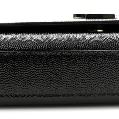 Saint Laurent Grain De Poudre Medium Classic Monogram Kate Satchel Black 11 of 11