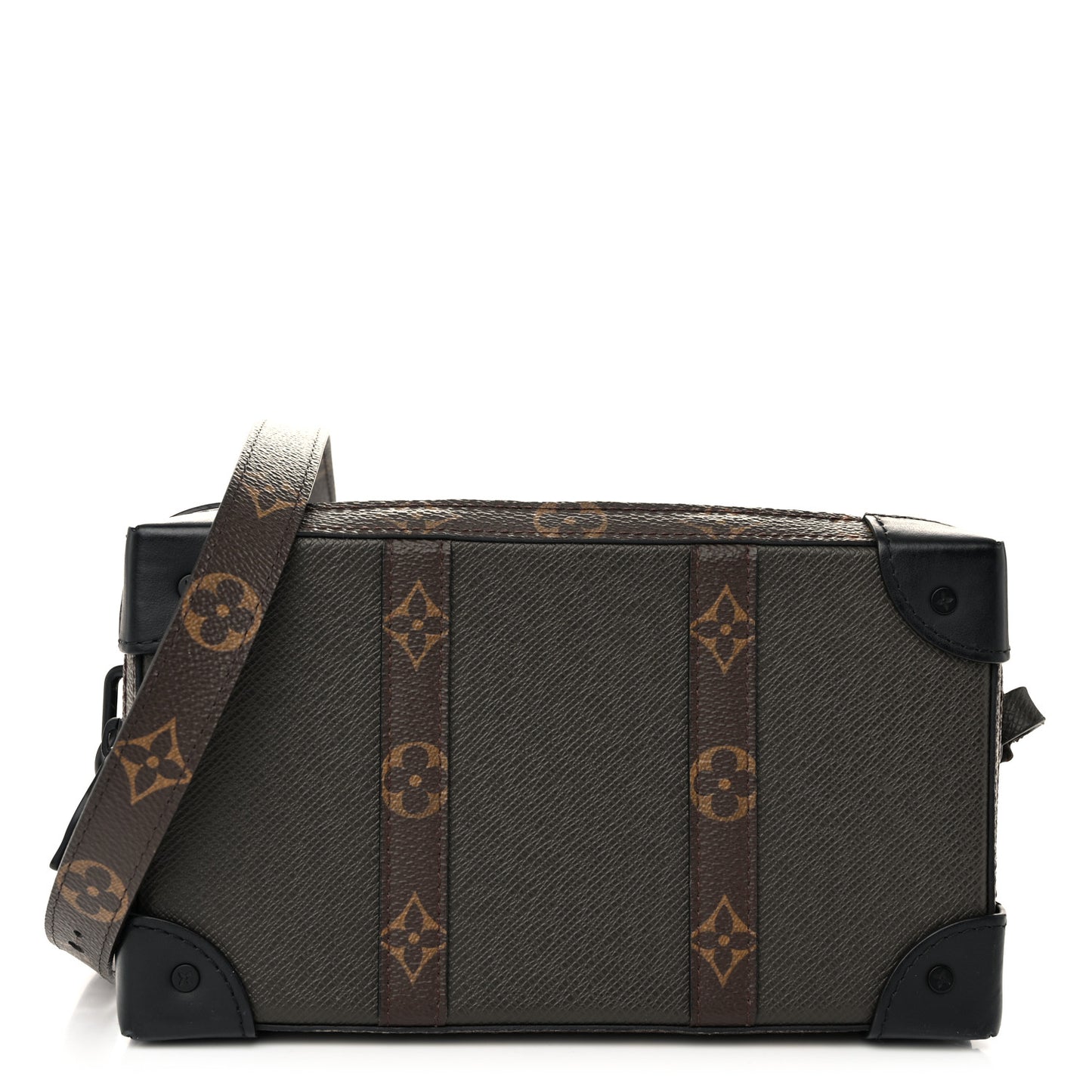 Taiga Monogram Soft Trunk Wallet Khaki Green