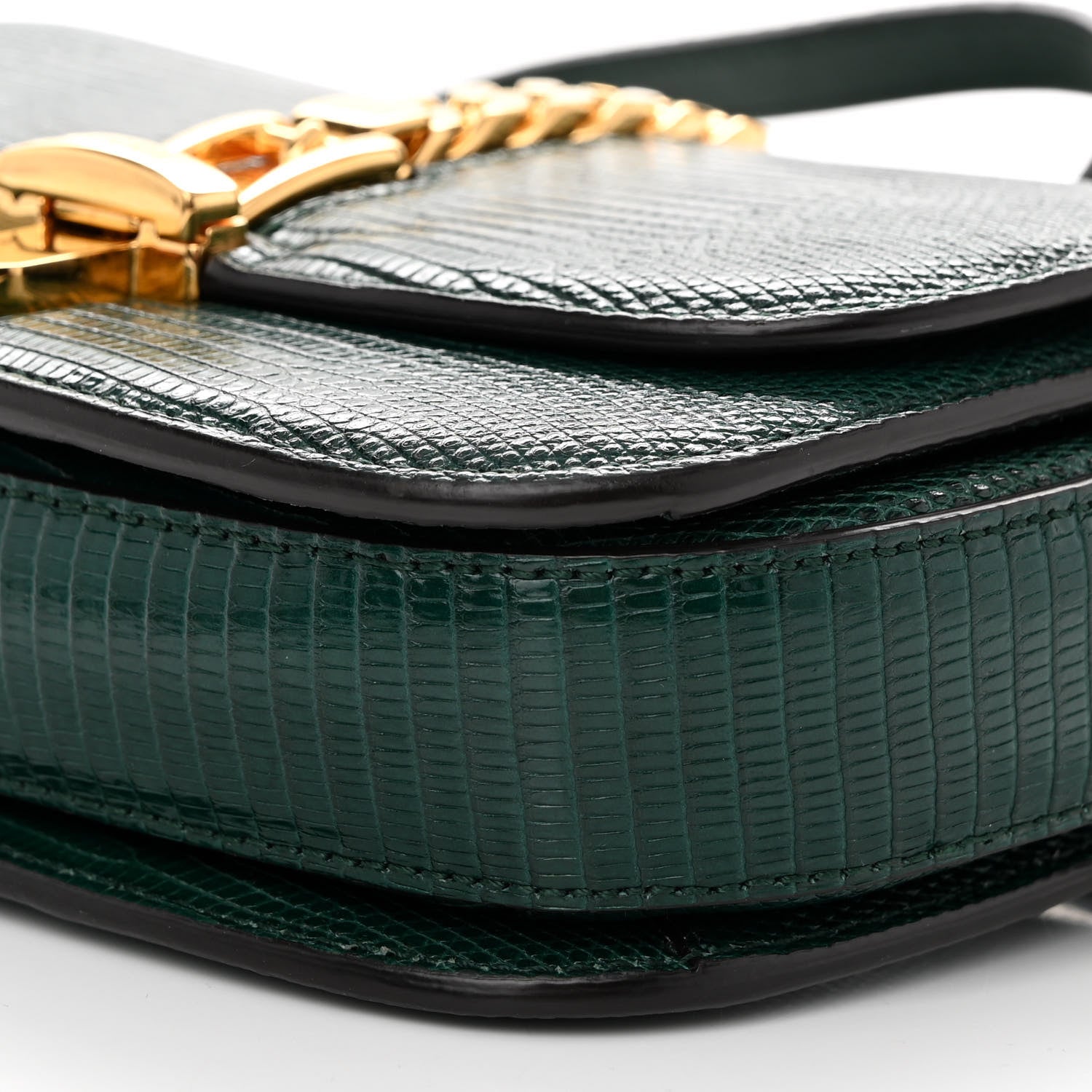 Gucci Lizard Mini Sylvie 1969 Messenger Bag Green 11 of 13