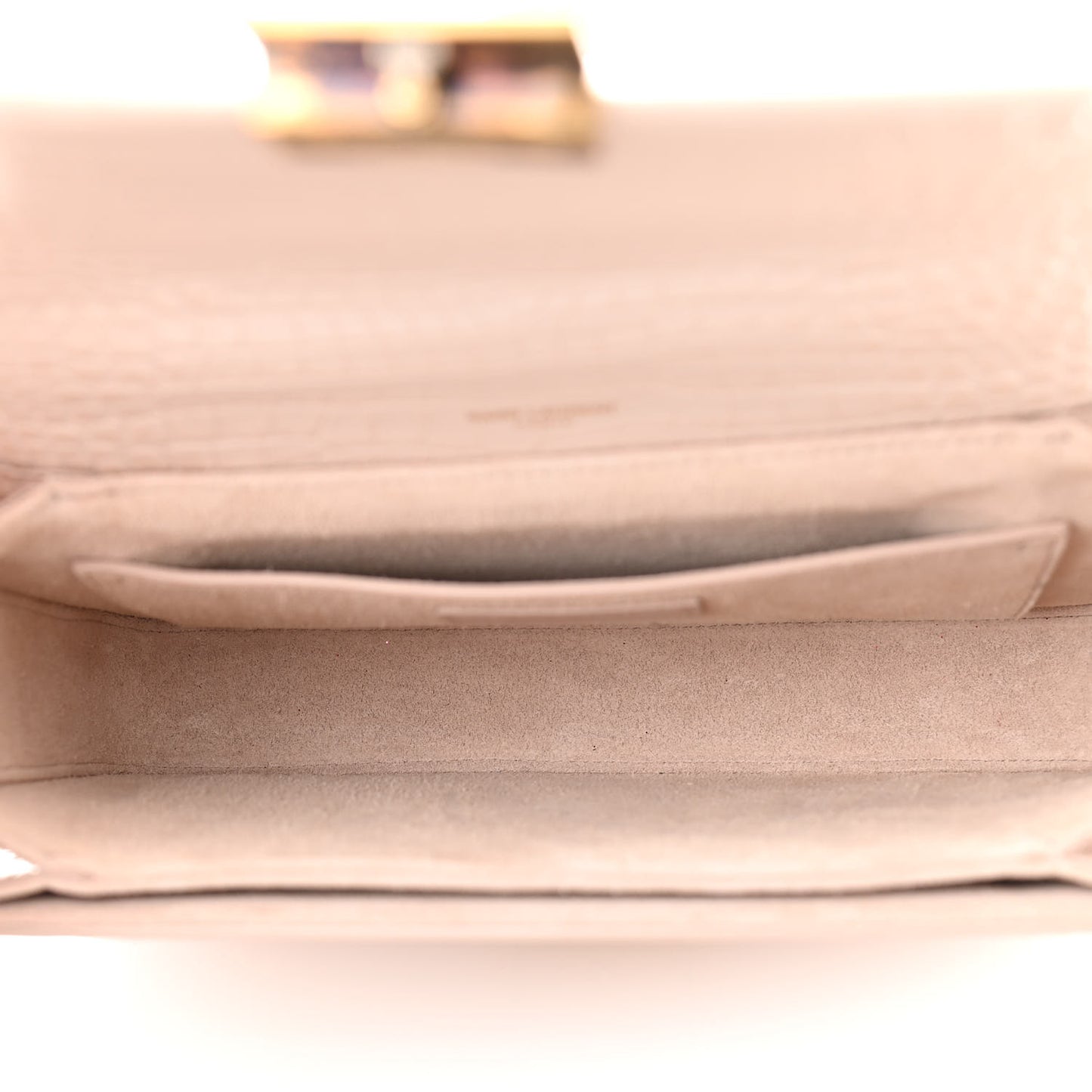 Calfskin Crocodile Embossed Medium Bellechasse Satchel Powder Pink