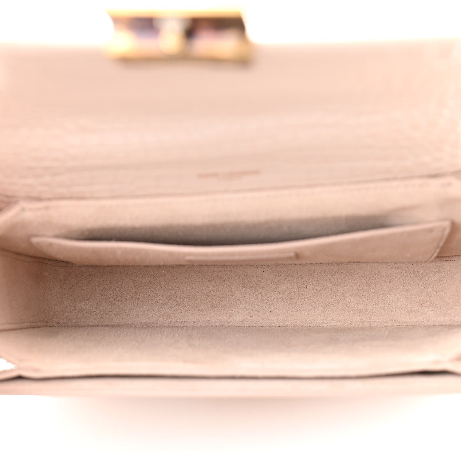 Saint Laurent Calfskin Crocodile Embossed Medium Bellechasse Satchel Powder Pink 4 of 11