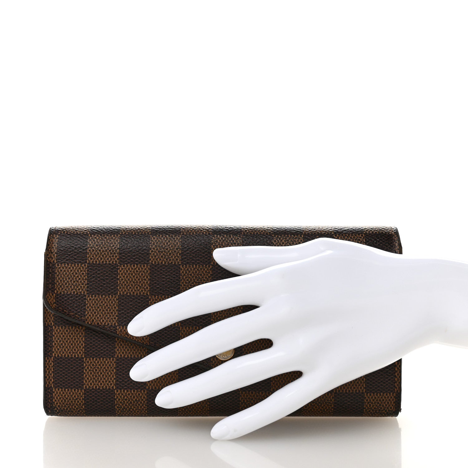 Louis Vuitton Damier Ebene Sarah Wallet NM 2 of 11