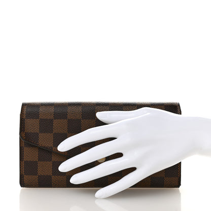 Louis Vuitton Damier Ebene Sarah Wallet NM 2 of 11