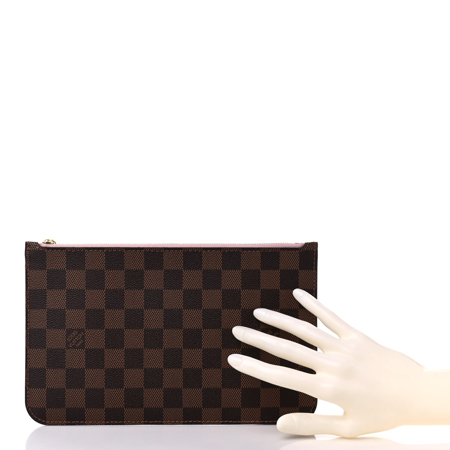 Damier Ebene Neverfull MM GM Pochette Rose Ballerine