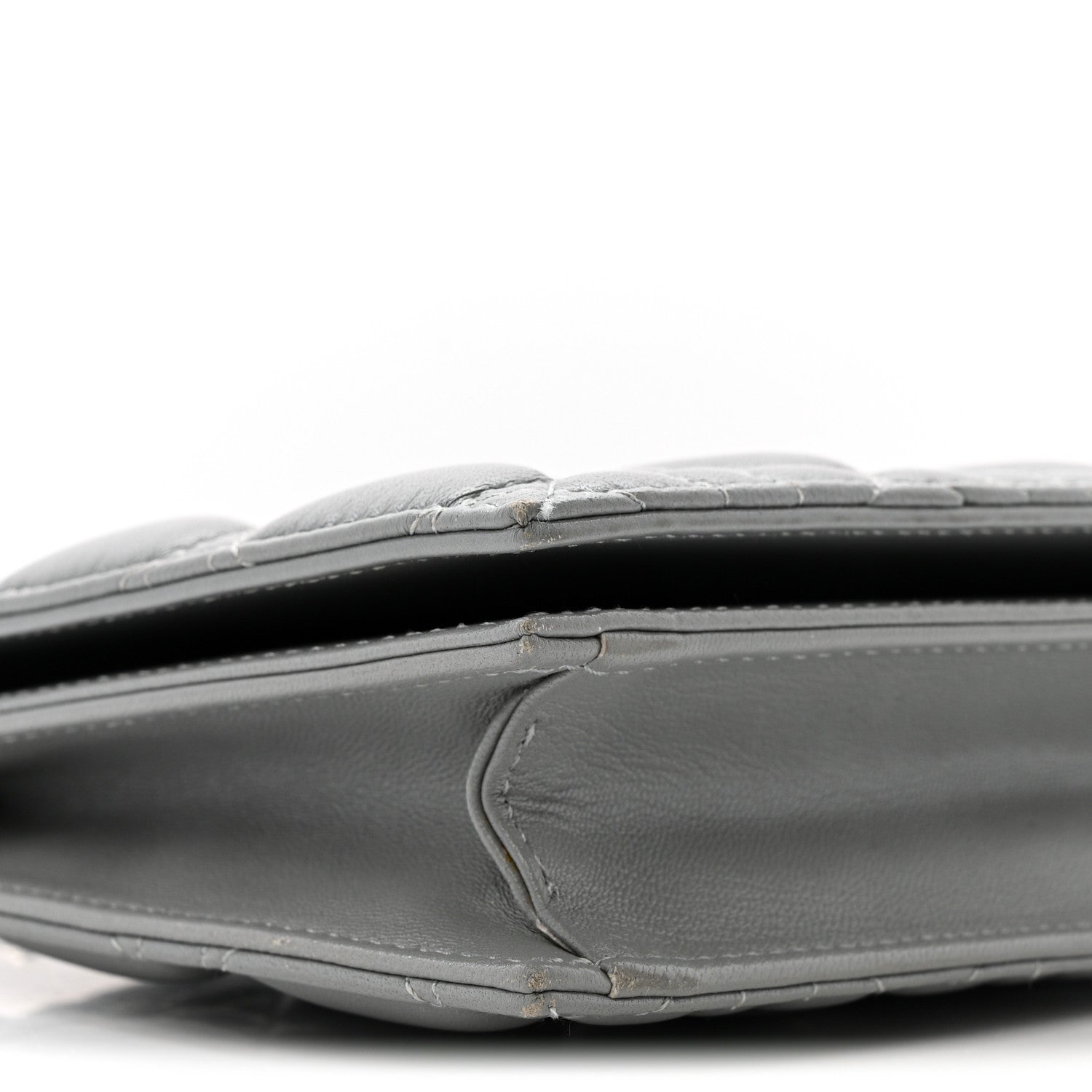 Christian Dior Lambskin Cannage Lady Dior Convertible Clutch Grey 9 of 16