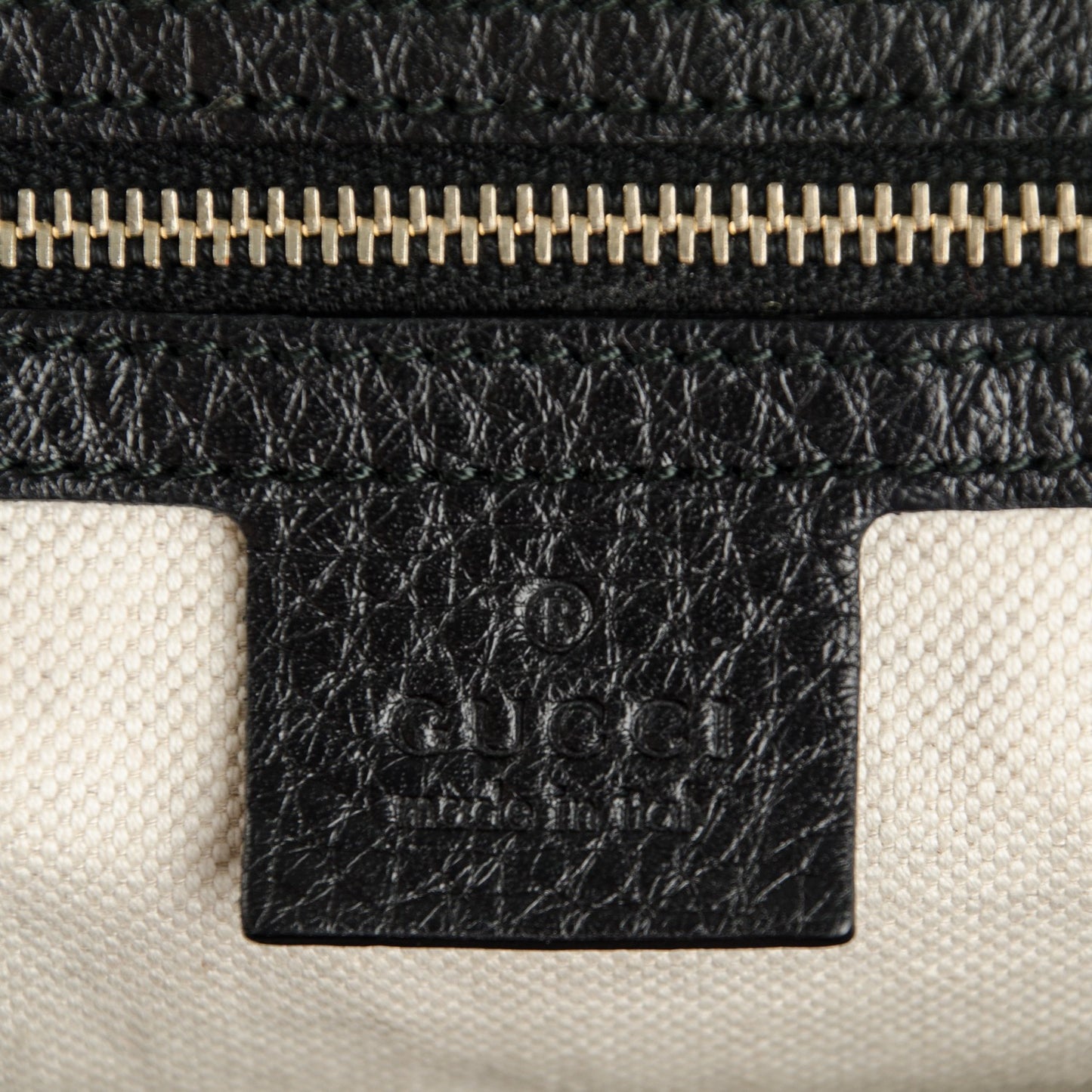 Calfskin Vintage Web Medium Boston Black