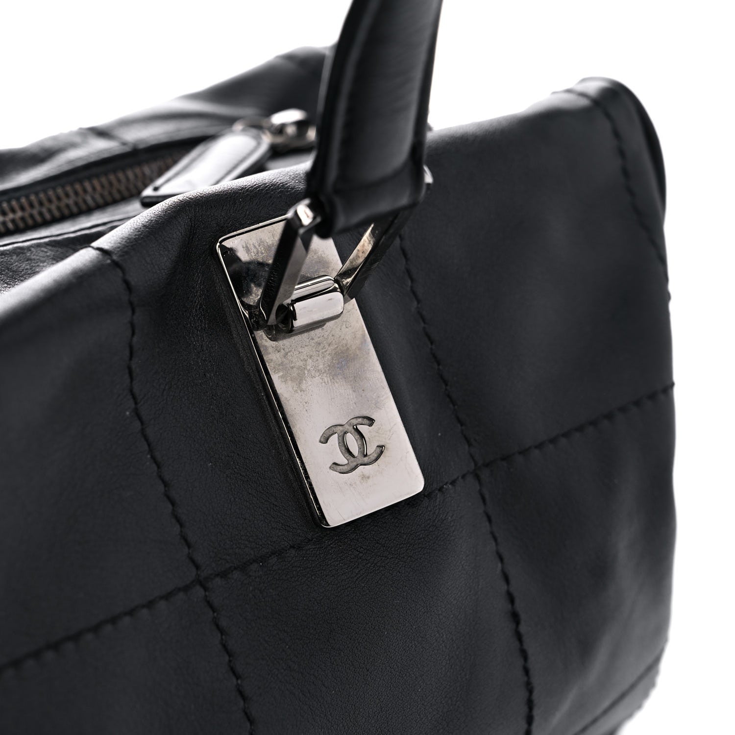 Chanel Lambskin Square Stitched Large Tote Black 19 of 22