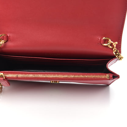 Saint Laurent Smooth Calfskin Classic Monogram Kate Tassel Chain Wallet New Lipstick 5 of 13