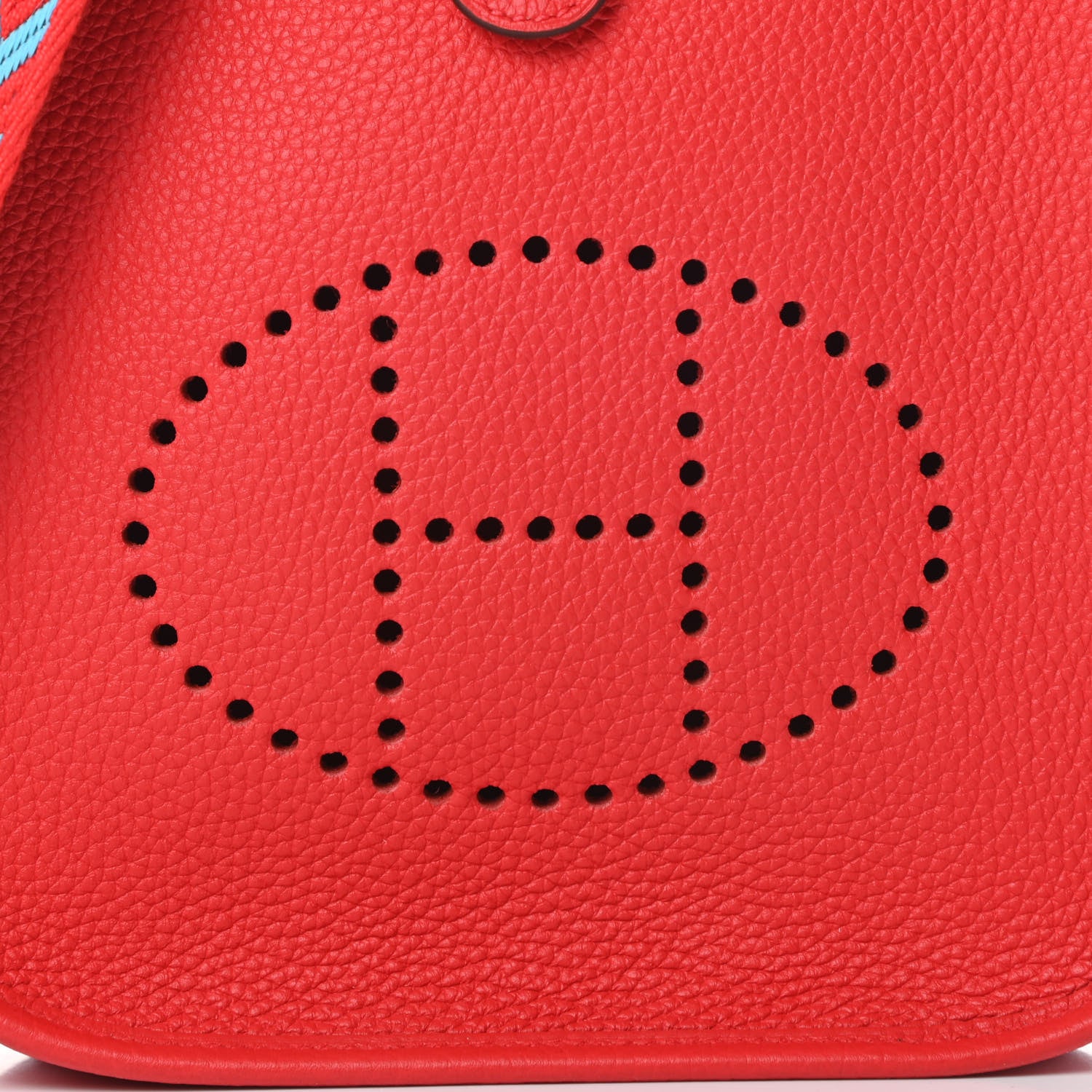 Hermes Taurillon Maurice Evelyne TPM Rouge De Coeur Bleu Du Nord 8 of 11