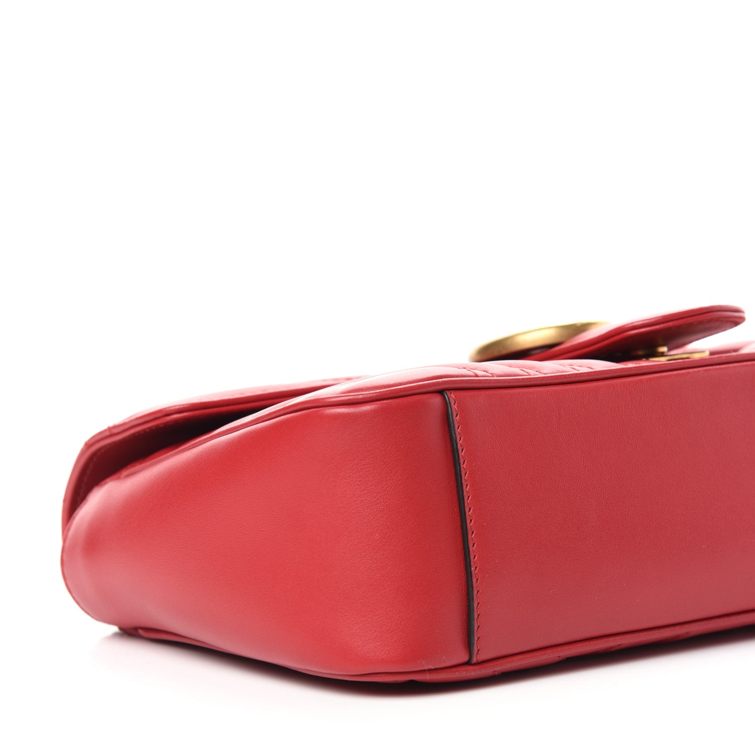 Gucci Calfskin Matelasse Small GG Marmont Shoulder Bag Hibiscus Red 8 of 10