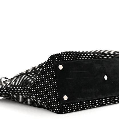 Saint Laurent Calfskin Suede Studded Reversible East West Shopping Tote Black 10 of 12