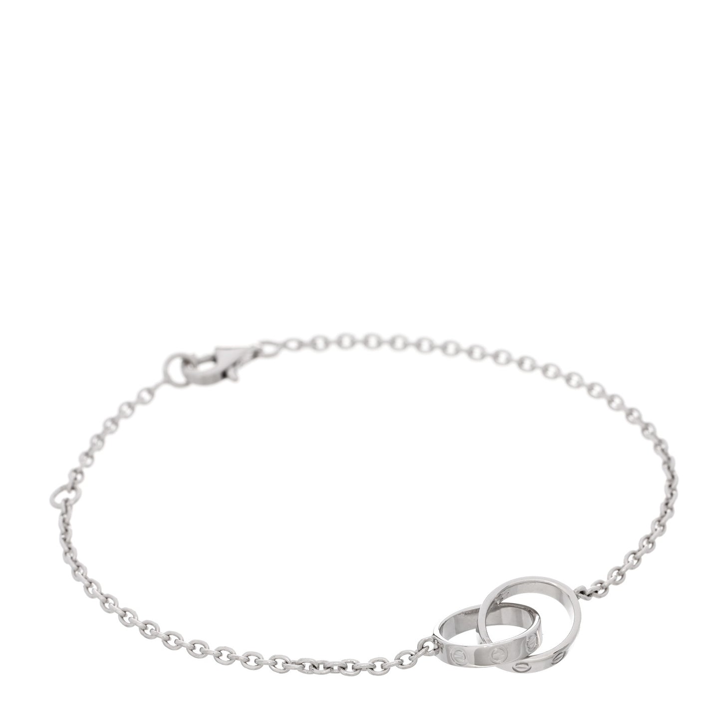 18K White Gold Interlocking LOVE Bracelet