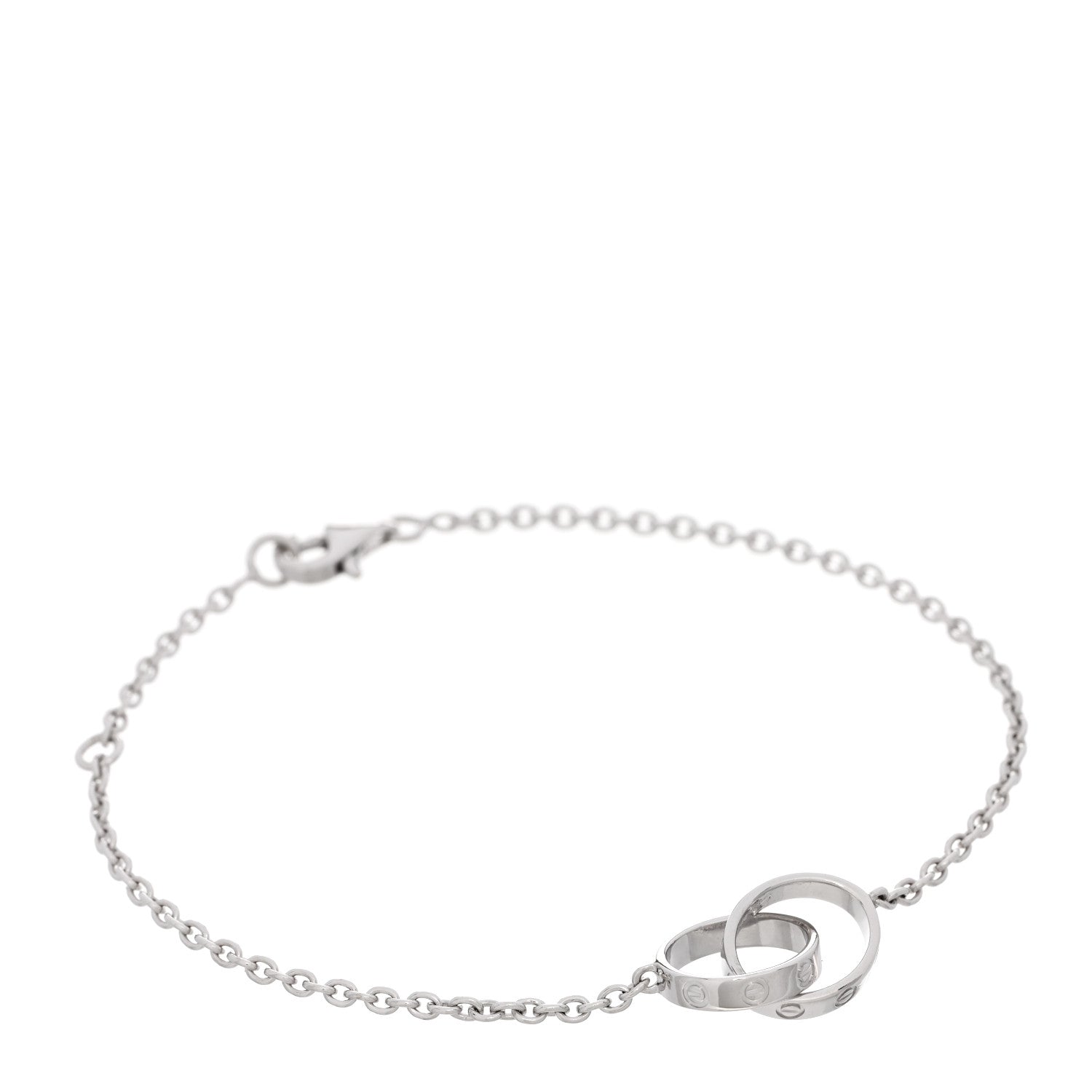 Cartier 18K White Gold Interlocking LOVE Bracelet 1 of 3