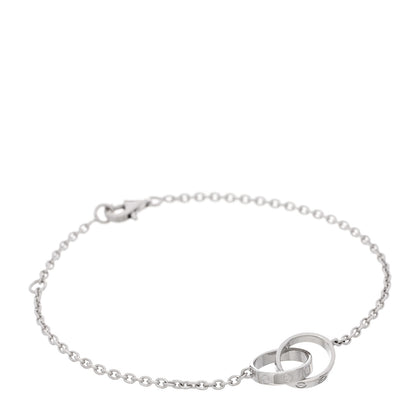 Cartier 18K White Gold Interlocking LOVE Bracelet 1 of 3