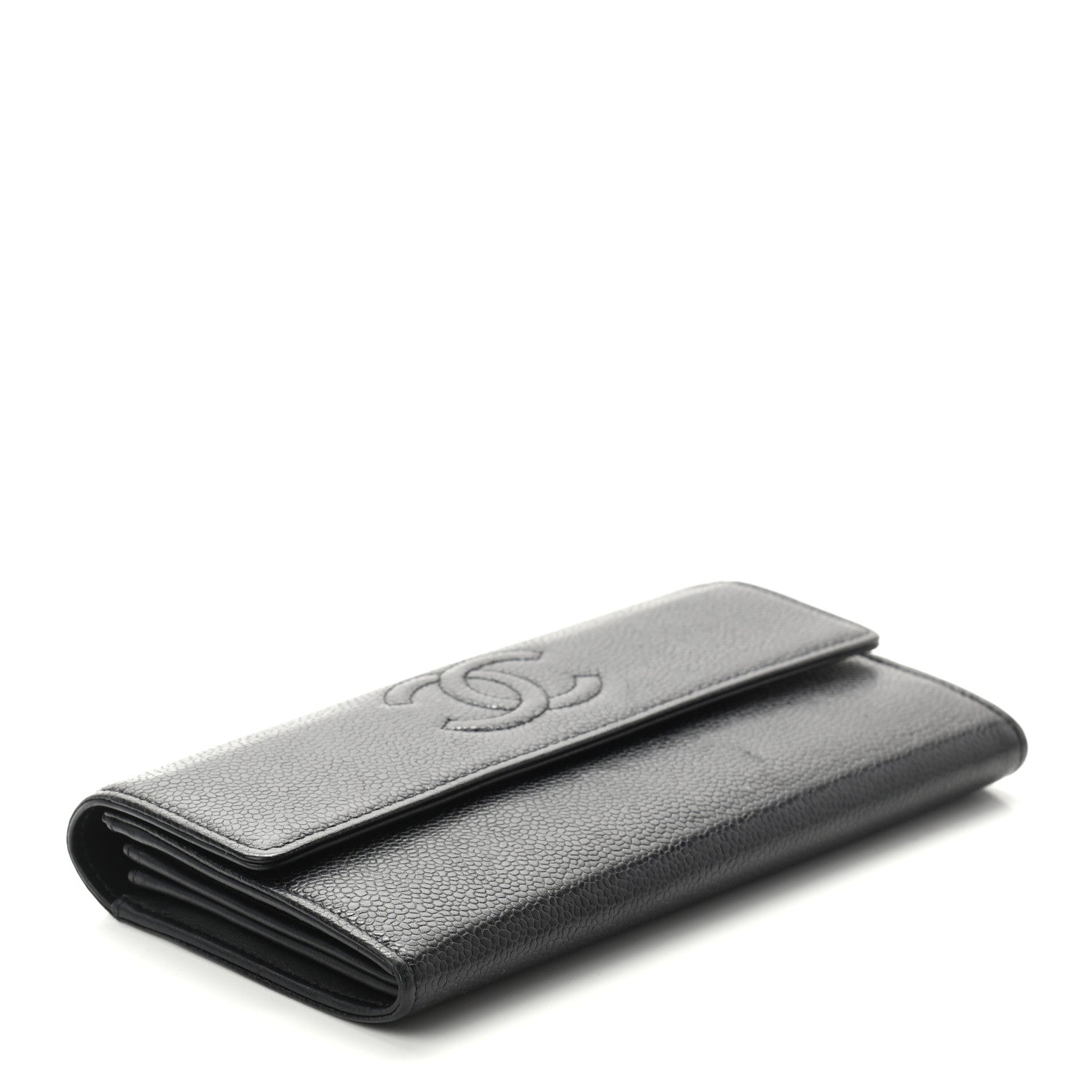 Chanel Caviar Timeless CC Large Gusset Flap Wallet Black 4 of 8