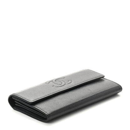 Chanel Caviar Timeless CC Large Gusset Flap Wallet Black 4 of 8