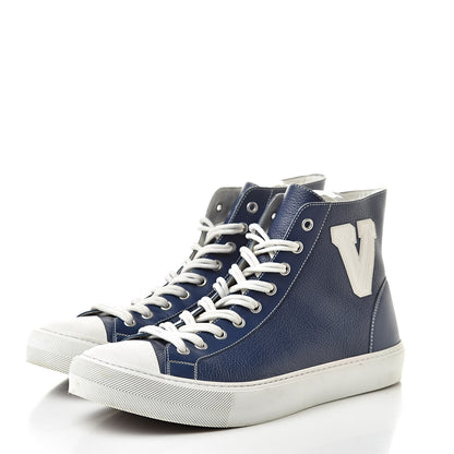 Louis Vuitton Calfskin Tattoo Sneaker Boots 8 Blue 3 of 12