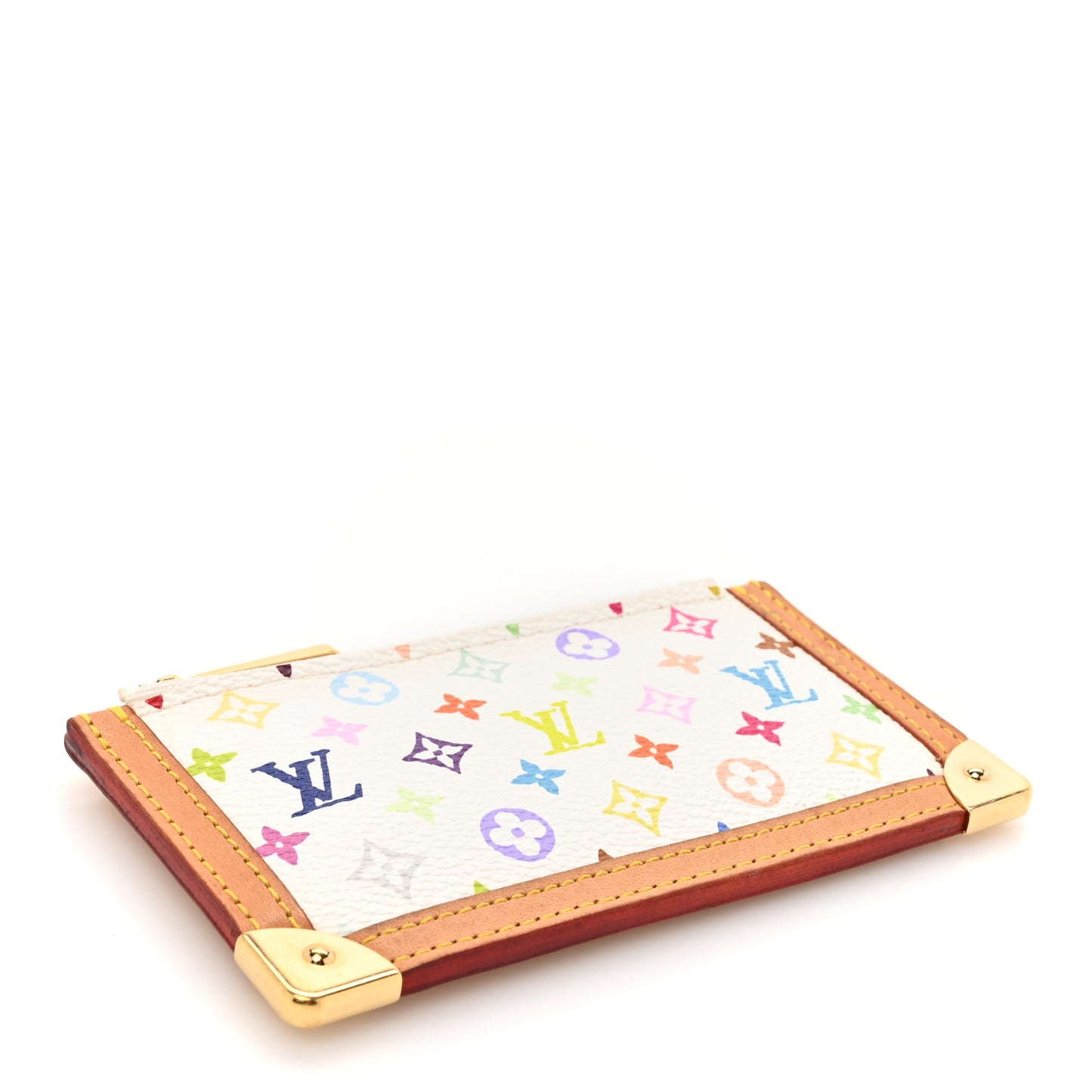Monogram Multicolor Key Pouch White