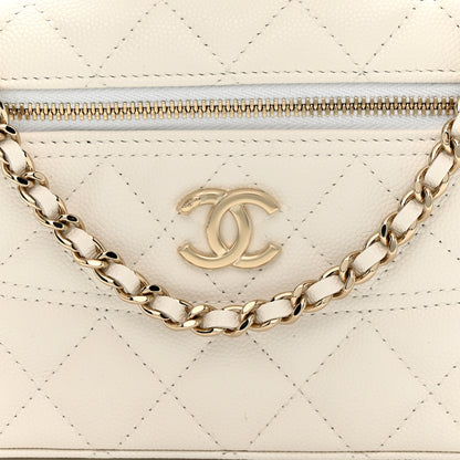 Chanel Caviar Quilted Trendy Handle Slim Vanity Ecru 8 of 10