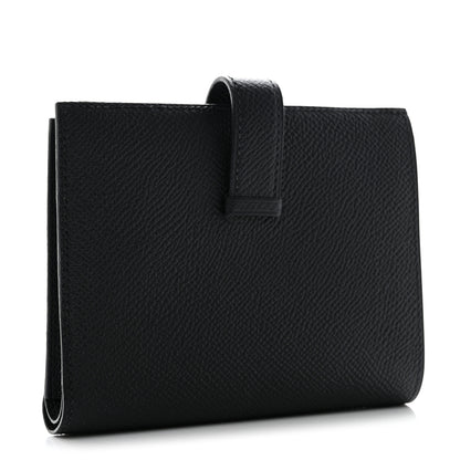 Hermes Epsom Bearn Compact Wallet Black 3 of 7