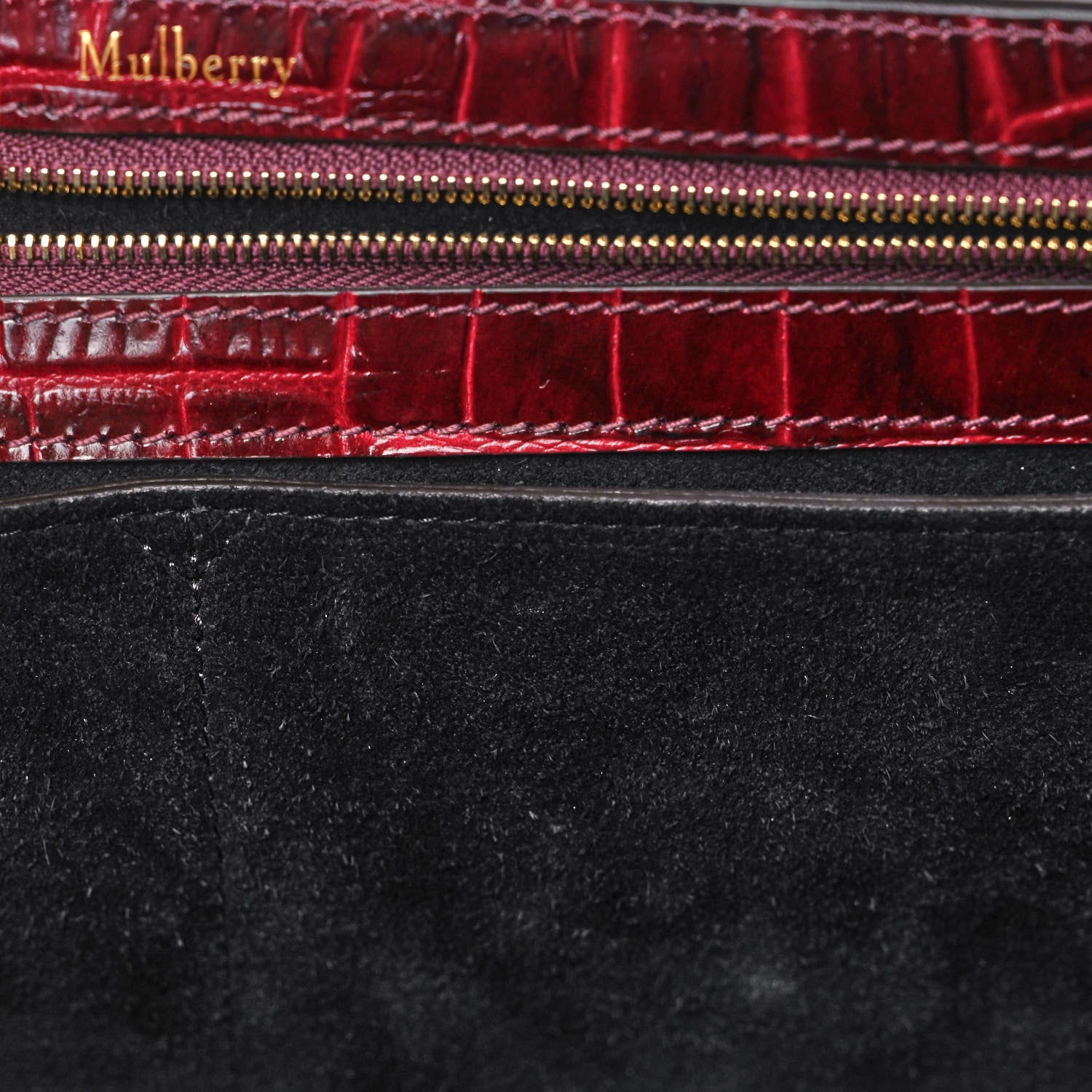 Mulberry Crocodile Embossed Calfskin Bayswater Oxblood 10 of 12
