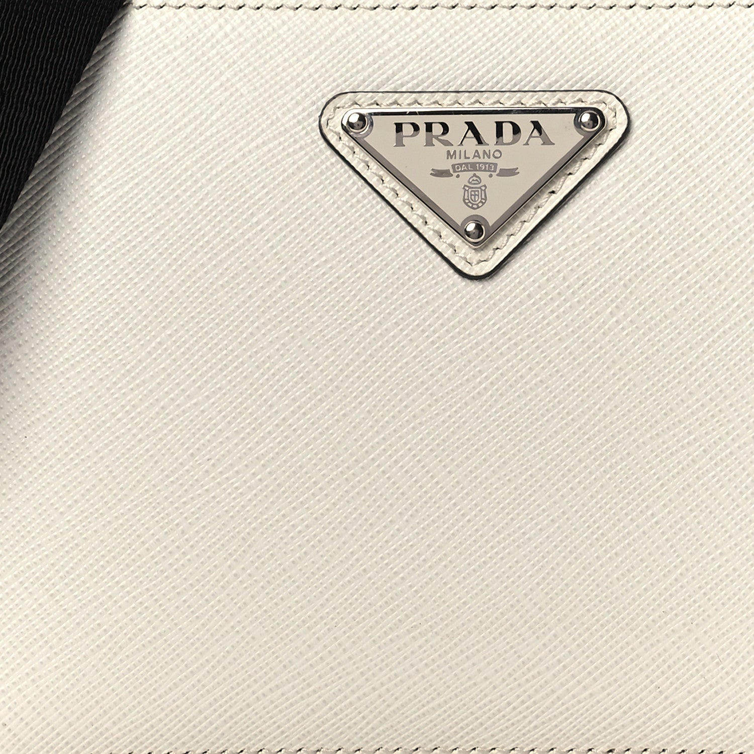 Prada Saffiano Travel Small Brique Crossbody Bag White 7 of 9