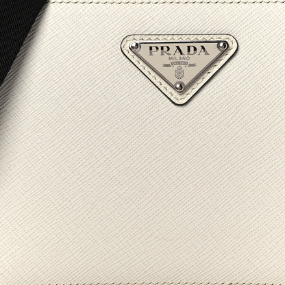 Prada Saffiano Travel Small Brique Crossbody Bag White 7 of 9