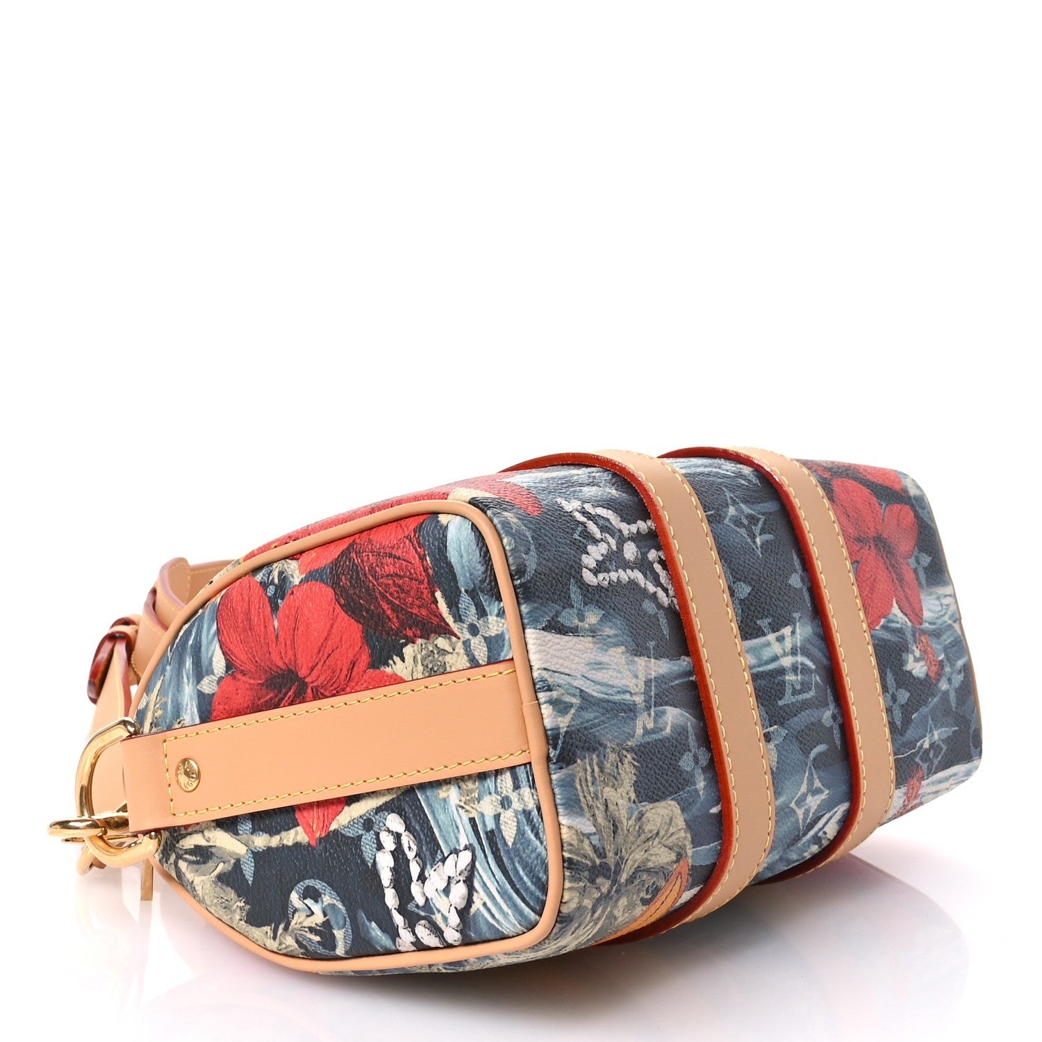 Louis Vuitton Monogram Surfin Keepall Bandouliere 25 Navy Blue 4 of 9